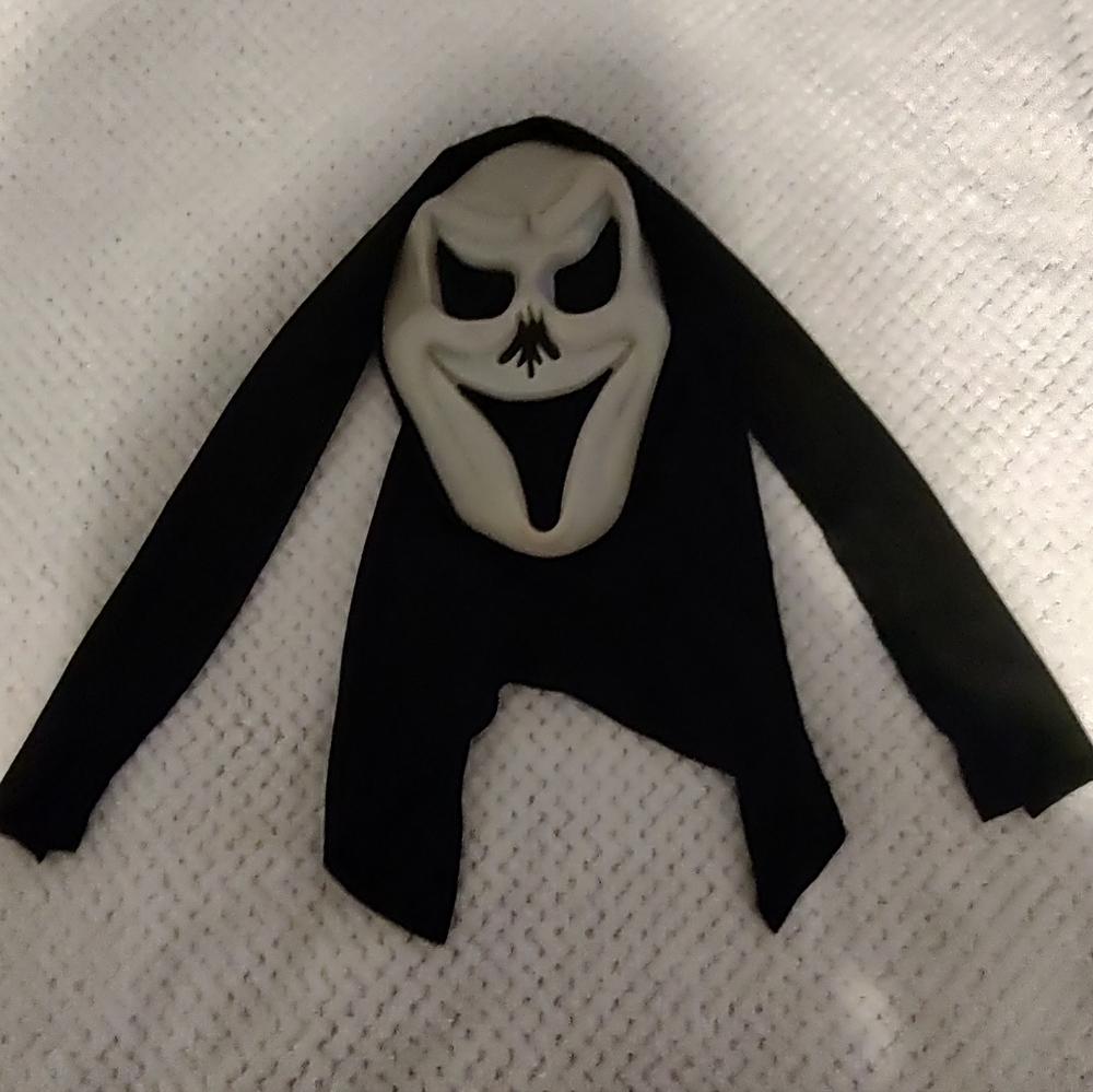 Vintage scream Black and White Ghost Face Mask No Nose